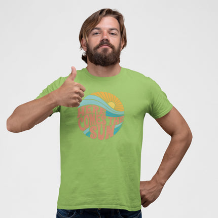 Sunshine Vibes Classic Tee- 'Here Comes the Sun'
