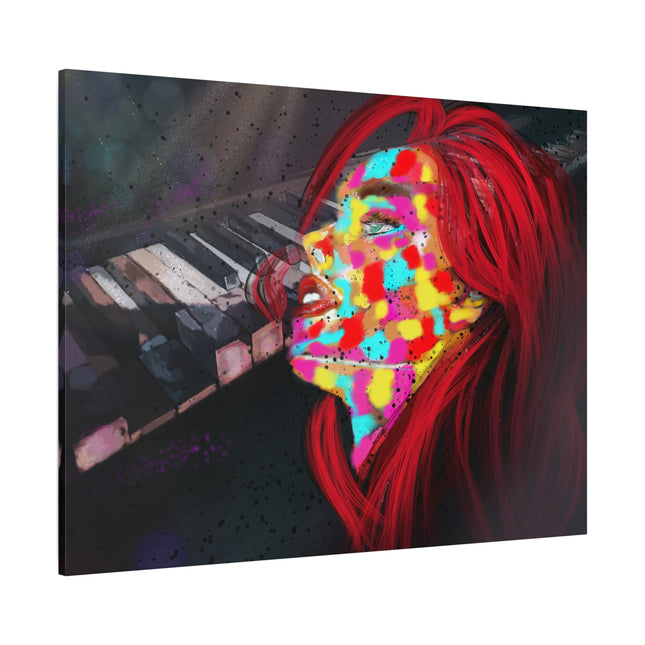 Toile murale mate colorée inspirée de la musique