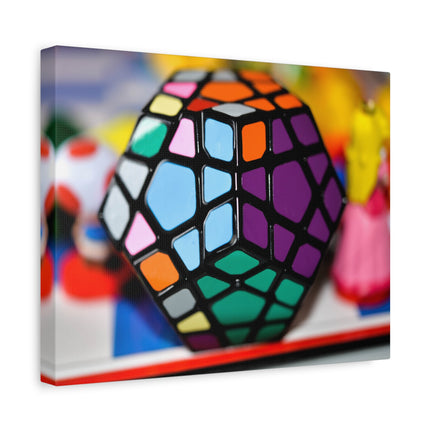 Rubik's Cube Art Canvas Print - Colorful Home Decor