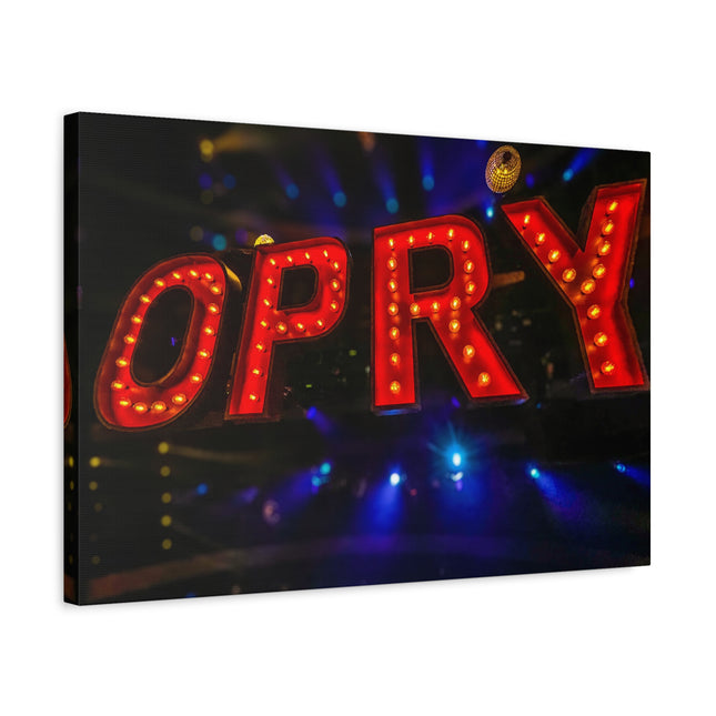 Toile lumineuse Opry Stage Light : une décoration murale vibrante et tendue pour les mélomanes