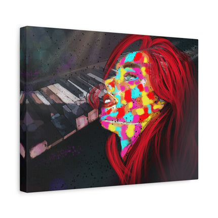 Toile murale mate colorée inspirée de la musique