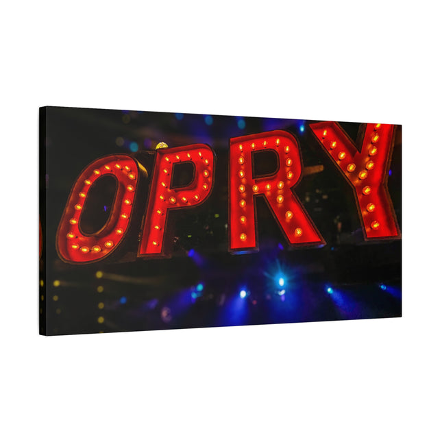 Toile lumineuse Opry Stage Light : une décoration murale vibrante et tendue pour les mélomanes