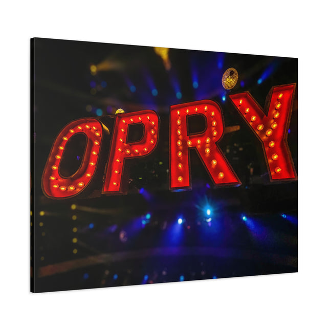 Toile lumineuse Opry Stage Light : une décoration murale vibrante et tendue pour les mélomanes