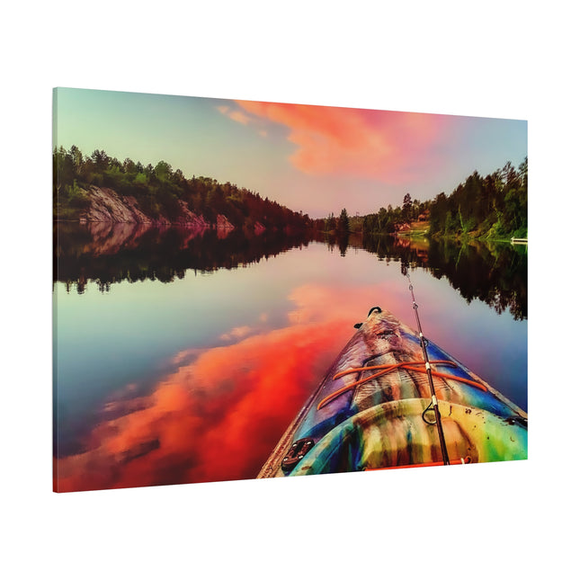 Toile murale représentant un paysage serein en kayak – Parfaite pour la décoration intérieure et les amoureux de la nature 