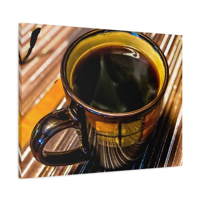 Toile « Réflexion sur le café » – Décoration murale 
