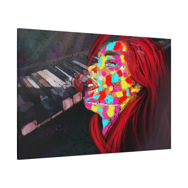 Toile murale mate colorée inspirée de la musique