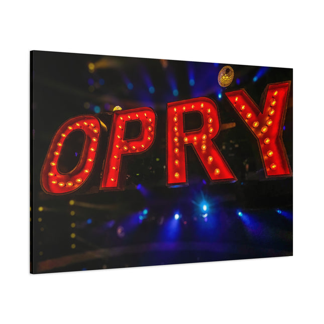 Toile lumineuse Opry Stage Light : une décoration murale vibrante et tendue pour les mélomanes