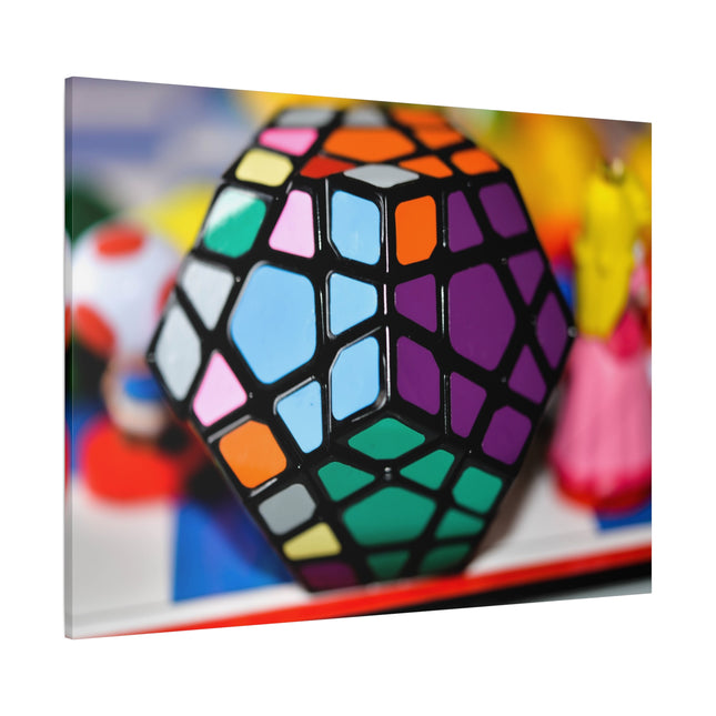 Impression sur toile Rubik's Cube - Décoration d'intérieur colorée
